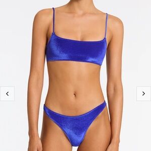TRIANGL MICA - NAVI NAVY VELVET CROP BIKINI SET